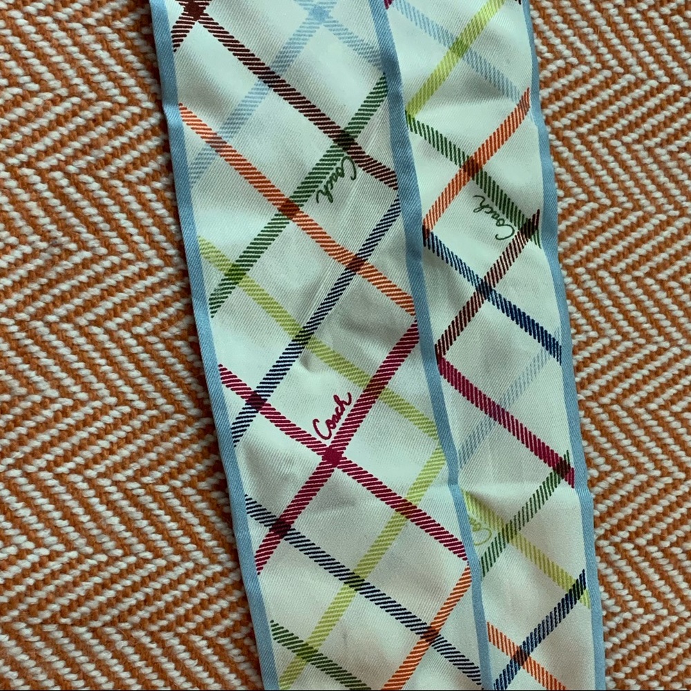 Coach tattersall silk scarf - Picture 2 of 2